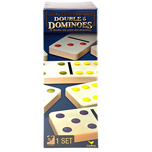 Traditions Double 6 Dominoes 28 Color Dot Dominoes